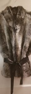 Faux Fur 70% cashmere vest